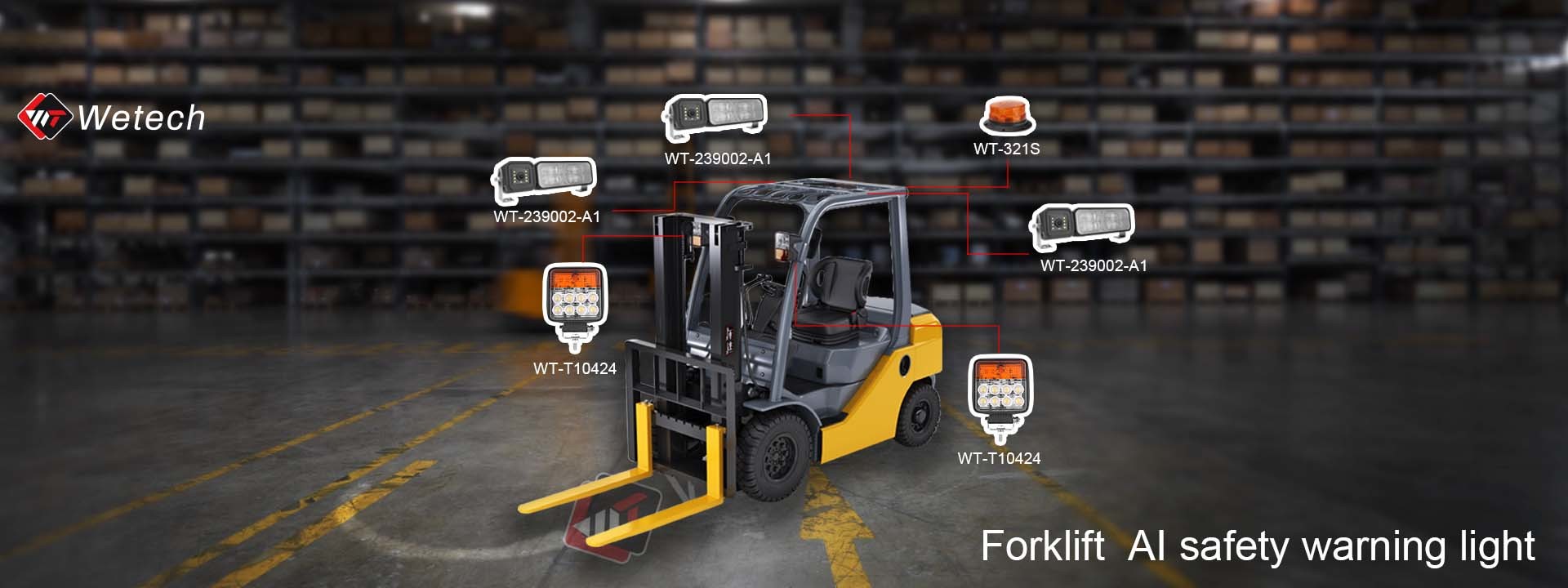 quality Forklift Red Zone Light factory