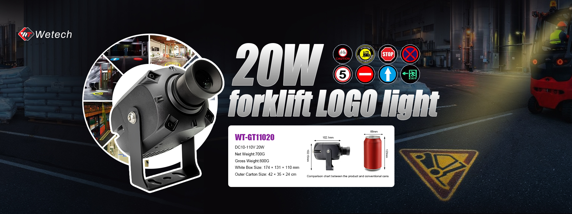 quality Forklift Red Zone Light factory