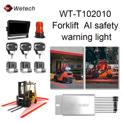 Forklift AI Safety Warning Light 10V - 80V Forklift Red Zone Light 10W Red