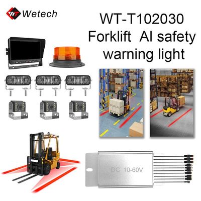 Forklift AI  IP67 Forklift Red Zone Light 10V - 80V Red Safety Lights For Forklifts