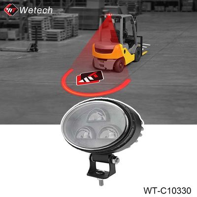 IP67 Forklift Arc Light 30W Fork Truck Lights 10V - 80V For Pedestrian Safety And Forklift Zone