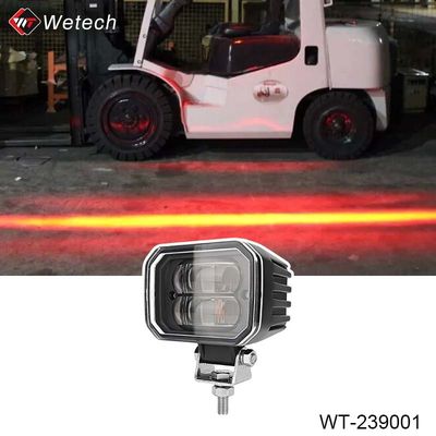10V - 80V Forklift Red Zone Light 30W LED Forklift Safety Lights With Bracket Stainless Steel
