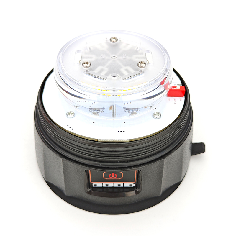 WETECH Low Cover Model Beacon Signal Rechargeable LED Flashing Warning Light With Magnet Sucker Type