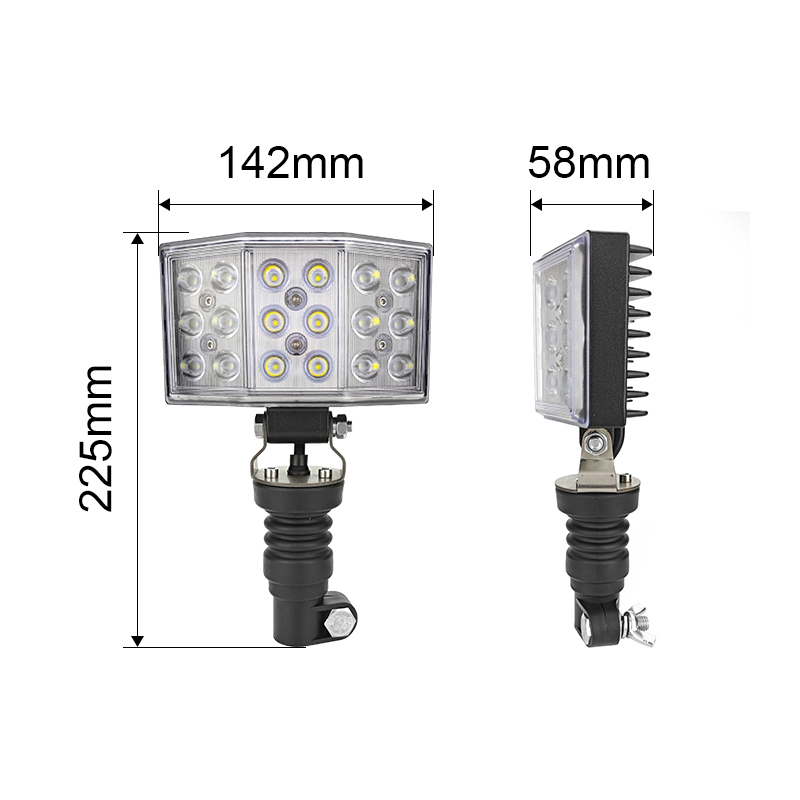 WETECH 54W Pipe Mount Agriculture LED Tractor Work Lights