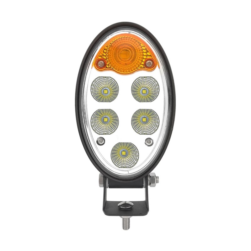 WETECH 36W Vertical LED Combination Work Lights 5.6" Oval Tractor Lights with Turn Signal