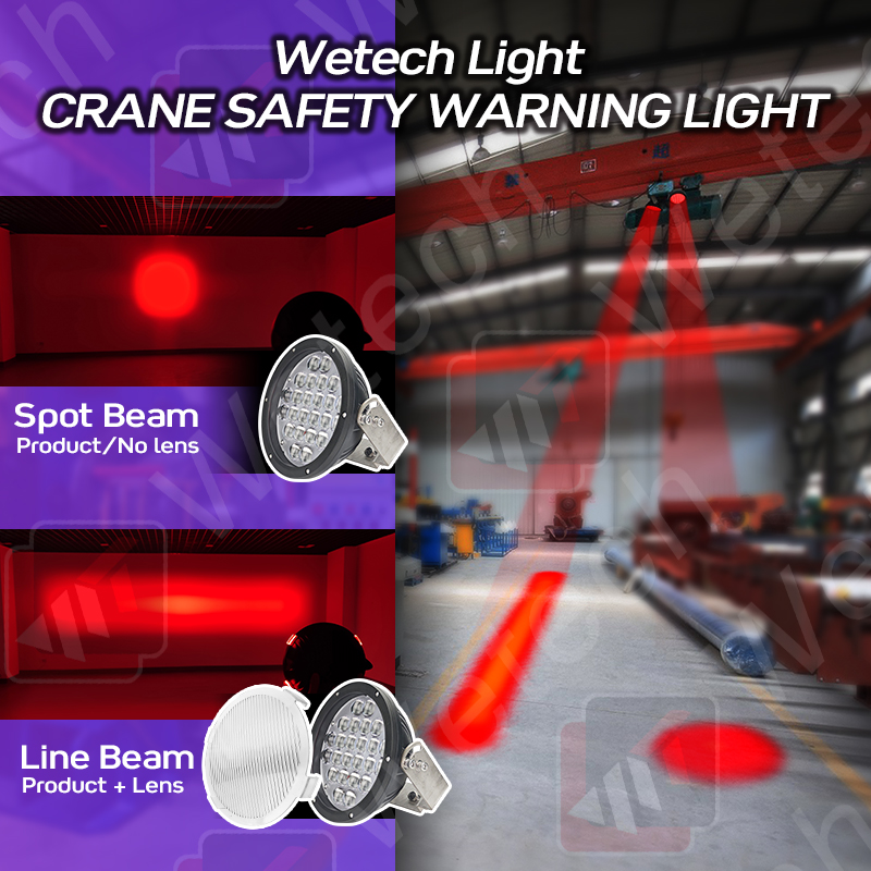 WETECH 120W High Power LED Overhead Crane Warning and Safety Lights