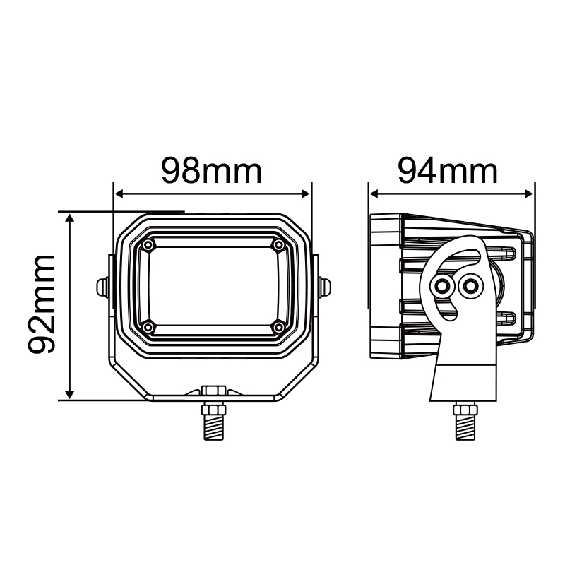WETECH 60W Forklift Warning Light Line Beam Safety Lamp