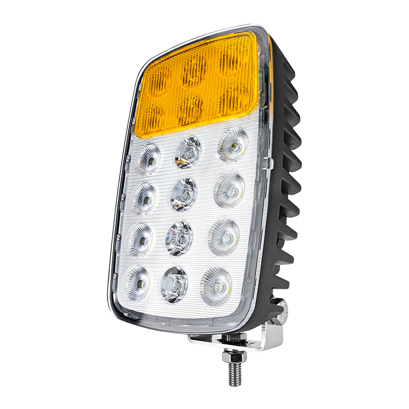 WETECH 60W 6.5" Turn signal LED Work Lights Rectangular Swivel Bracket Flood WorkLight