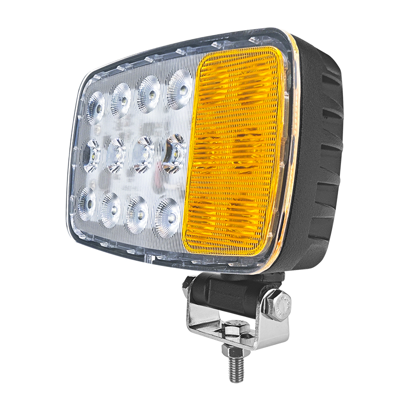 WETECH 60W 6.5" Turn signal LED Work Lights Rectangular Swivel Bracket Flood WorkLight