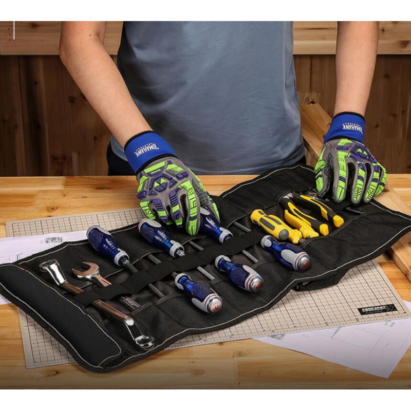WETECH Heavy Duty Roll Up Tool Bag With Multi-pockets
